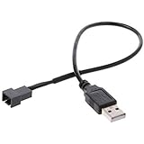 3Pcs USB A Stecker auf 3 Pin Gehäuse Lüfteradapter Anschlusskabel für PC Computer Laut