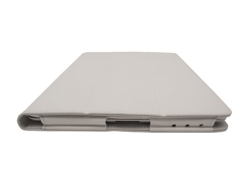 Case für ‚Das neue iPad‘ 3 – G-HUB WEIß GeniusCover Tasche Folio für das neue iPad HD 3rd Generation iPad freigegeben März 2012, mit integrierter Standfunktion und magnetischen Schlaf Sensor. Auch kompatibel mit Apple iPad 2. Jetzt mit BONUS-Geschenk: G-HUB ProPen Stylus. - 2