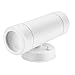 Produktbild Licht LED Wandleuchte Außenwandleuchte Doppelwandleuchte Innen LED-Kunststoff wandleuchte,Rund anthrazit Up & Down Strahler IP44 GU10 bis 35W Wandlampe (Weiß)