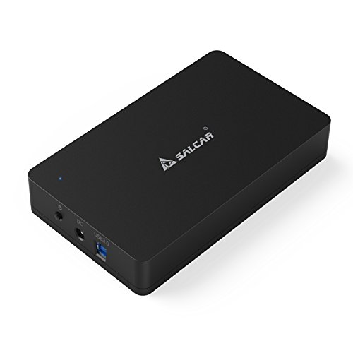 Salcar Werkzeugfreies 3.5 Zoll USB 3.0 Festplattengehäuse für 3.5“ SATA Festplatte Unterstützt Festplatten bis 8 TB