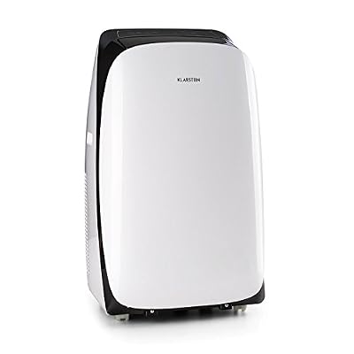Klarstein Metrobreeze 12 • 3 en 1 Climatiseur Ventilateur Déshumidificateur • Puissance de 3,5W • Fonctionnalités supplémentaires : minuterie, oscillation, mode écologique • Entièrement mobile grâce à quatre roulettes pivotantes sur 360°