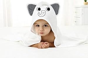 BEST HOME & BABY Baby Hooded Towel Ultra Soft 100% Bamboo Fabric 0-5 Years Large size 90x90CM(35"X 35") Highly Durable 500 GSM Girls, Boys, Babies, Newborn, Toddler and Kids