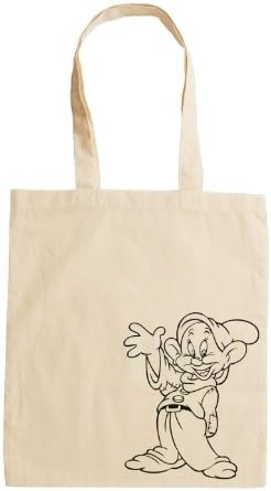 Snow White Dopey Natural Cotton Shopper/Tote Shoulder Bag
