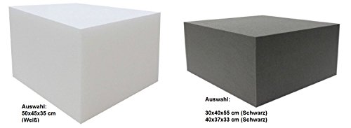 Dibapur® Orthopädischer Bandscheibenwürfel Anthrazit/Schwarz/Weiß - Auswahl: Stufenlagerung, Stufenlagerungswürfel, Stufenbett, Reha, Orthopädischer, Kaltschaum, Positurkissen, Lagerungskissen, Stufenlagerung (Ohne Bezug)