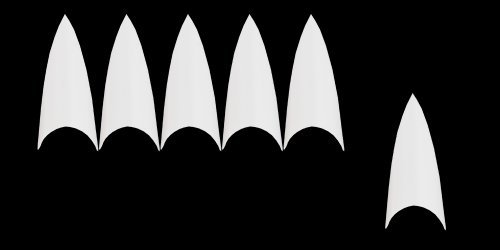nail perfection 100 WHITE STILETTO NAIL TIPS