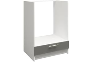 JD Greta Kitchen Base Oven Cabinet – 600mm – Base Kitchen Oven Unit (Without Worktop) - Grey Matt