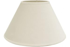 FABRILAMP 157324015 | Pantalla Clara E27 Beis 40x20x26cm Cónica Cerrada de Tela o Papel, Vintage para Iluminación de Interiores