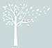 Produktbild Bdecoll Kinderzimmer Wandtattoo,Baum mit Owls Wand Aufkleber Sticker Wandtattoos (White)