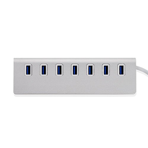 smartera® Portable Design 7 Ports Steckdose USB-Buchse Spender für Mac iMac Mac Book Pro Air PC Laptop iPhone 5S 5 C 5 4S Galaxy S5 S4 Note 3 2 (USB 3.0 Plug und Play) - 2