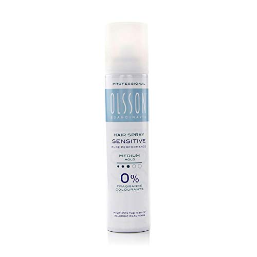 Olsson Sensitive Hairspray - Medium  Hold - For Sensitive Scalps - Anti-Allergy - No Parabens, No Fragrance, No Colourants - 250ml