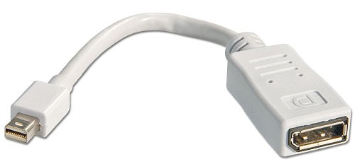 Lindy 41022 Adapterkabel Mini-DisplayPort auf Kupplung weiß