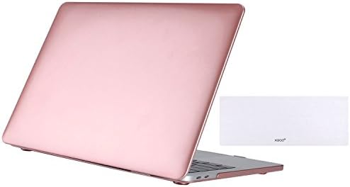 Macbook Pro 13 With Touch Bar Case, XGUO MacBook Pro 13 Release 2016 Ultra Slim Plastic Cover, Metal Matte Shell Case Cover For MacBook Pro 13 With Touch Bar+Keyborad Skin Cover(MacBook Pro 13 2016, Rose Gold)