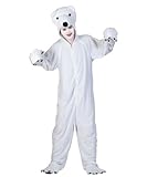 Pierro´s Kostüm Eisbär Pyry Dame Damenkostüm Frauen Overall Gr. 36 38 für Karneval, Fasching, Motto, Fete, Feier und Party / Tier Eisbär