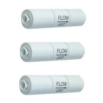 KRPLUS Plastic Flow Restrictor 450 With Quick In?Built Fitting Connector For Water Purifier ? Inch Piping White (Pack Of 3)