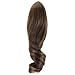 Women Short Wavy Curly Claw Ponytail Clip-on Hair Piece Extensions Light Brown