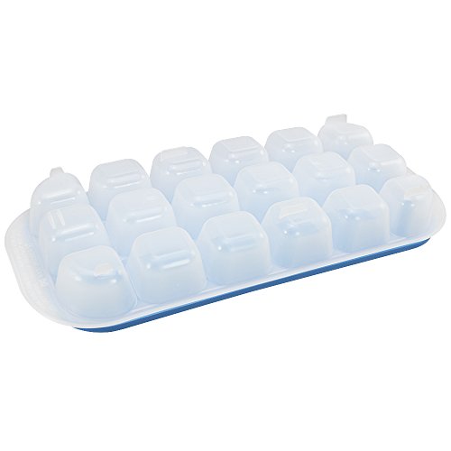 COM-FOUR® 3er Set Eiswürfelbereiter in tollen Farben mit praktischer Einlassöffnung im Deckel - 4