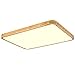 Produktbild TXDZ Deckenleuchte LED Holz Deckenleuchte Ultradünne Dimmbare Eiche Acryl Deckenleuchte Nordic Wohnzimmer Schlafzimmer Innen Deckenbeleuchtung (Edition: Warmes Licht-60cm * 40cm)