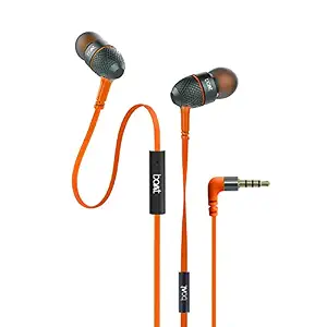 boAt Bassheads 225 in Ear Wired Earphones with Mic(Molten Orange)