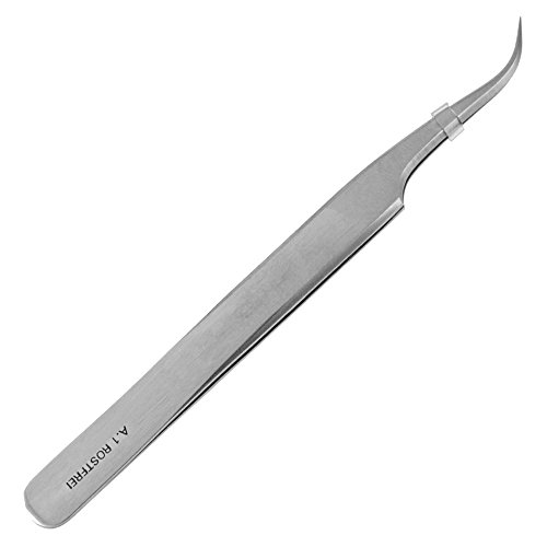 Zeckenpinzette – feine Spitze – gebogen – Spitze nicht gerieft – rostfreier Edelstahl - 4