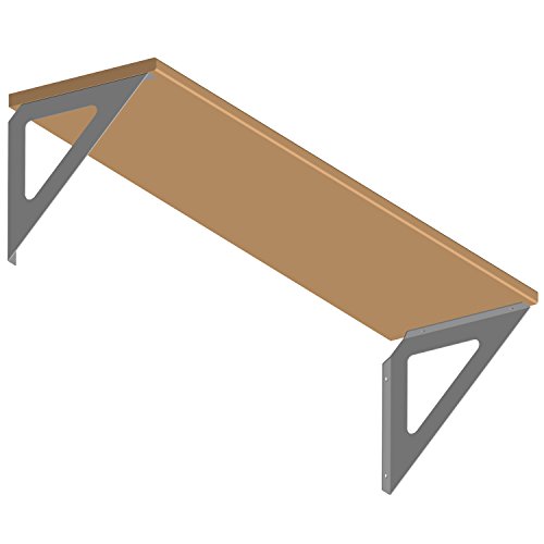 Element System Wandregal, Regalset Triest, 80 x 25 x 1,6 cm, Holz, weißaluminium, 11305-00002 - 2