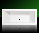 Form: Rechteck Acryl Badewanne Wanne Rechteck Rechteckwanne 180 x 80 inklusive Ablauf und Überlauf und Träger