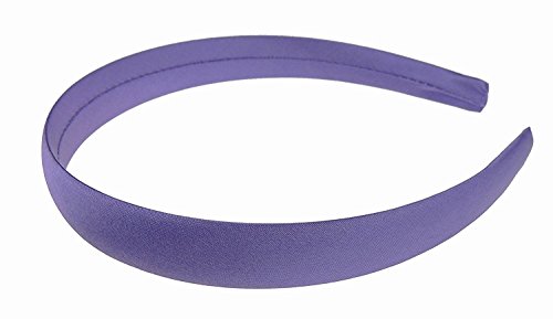 Girls Satin 2cm Hair Headband Alice Band Purple