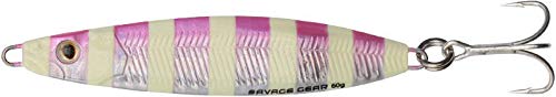 SavageGear CUILLER A Jigger Savage Gear Psycho Sprat - 28G - 28, A l'unité, Pink Glow Zebra, 6.8