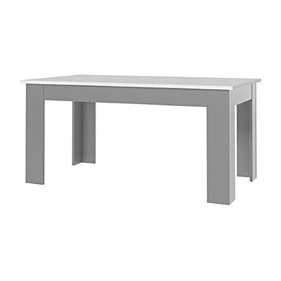 FINLANDEK - SALLE A MANGER Accessoires literie FINLANDEK Finlandek table a manger pilvi de 6 a 8 personnes style contemporain - blanc et gris foncé mat - l 160 x l 90 cm