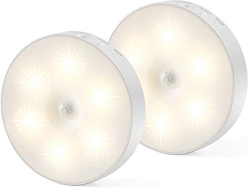 Cobiz Luce Notte LED Armadio, Luce Led Guardaroba con Sensore Movimento 3 Modalità Illuminazione, Applique Luce Emergenza per Cucina, Armadio, Corridoio, Scale, Garage (Confezione da 2)