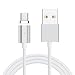 Produktbild Magnetische USB C Ladekabel Datenkabel,TUOYA 1m [Fast Charging] Magnetisches Type C High Speed Sync und Ladekabel Kabel für Android Smartphones, Samsung Galaxy, HTC, Huawei, Sony, Nexus, Nokia, Kindle und mehr (Silver)