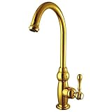 Oudan Kreative goldene heiße und kalte Küchenarmatur Einlochmontage vergoldete Duscharmatur (Farbe : -, Größe : -)