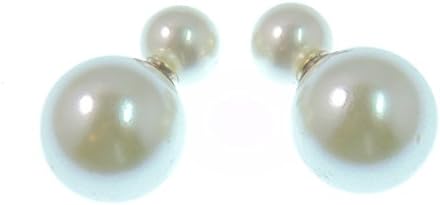 Original Chananda Ring, Earrings, Pearl Earrings, Tribal Blue, Pins in 925 Sterling Silver Large Ball 15 mm Small Ball 08, cm