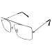Silver Kartz Rectangular Unisex Sunglasses (Wy-148_55_Clear) RS.275.00