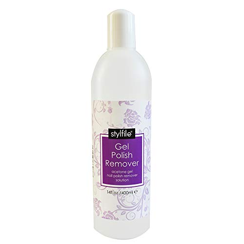 StylFile 100 Percent Acetone Gel Polish Remover, 400 ml