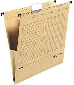 Faxland – 25 A4 Suspension File, with side closure and Index – Tan