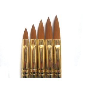 5pcs Acrylic Nail Art UV Gel Carving Pen Brush Liquid Powder DIY No. 12.10.8.6.4