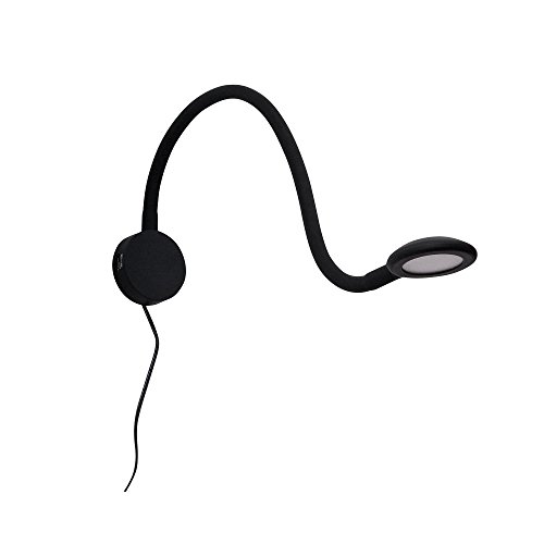 Preisvergleich Produktbild Heitronic LED Leseleuchte MAMBA, 2,1W, 56cm, warmweiss, schwarz EEK: A