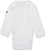 Polarn O. Pyret Unisex Baby Classic PO.P Organic Long Sleeve Bodysuit, Soft White, 6-9 Months
