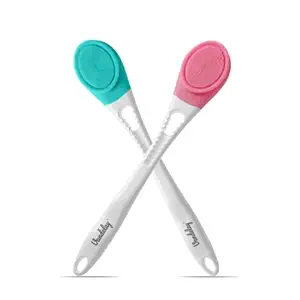 Vandelay Silk Series ? Silicon Electronic Double Sided Vibrating back Shower Brush - Good for dead skin removal & exfoliating (PINK)