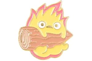 THE TECH DOCTOR Spilla in metallo smaltato a forma di calcio del castello di Howl, Zinco