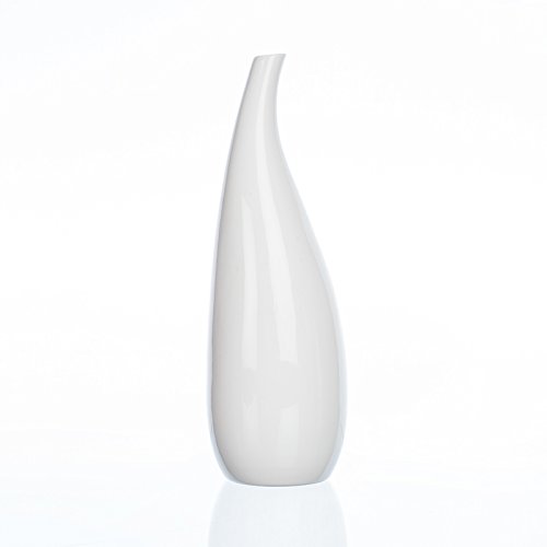 SANDRA RICH, Porzellan- VASE "CURVED" 25 cm. Für Einzelblumen. (Nur für Trockendeko)