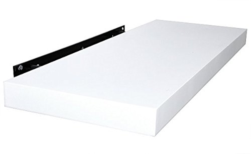 WOLTU RG9235ws-a Wandregal Wandboard, MDF Holz, Bücherregal Hängeregal, CD DVD Regal, Länge 80cm, Weiß - 4