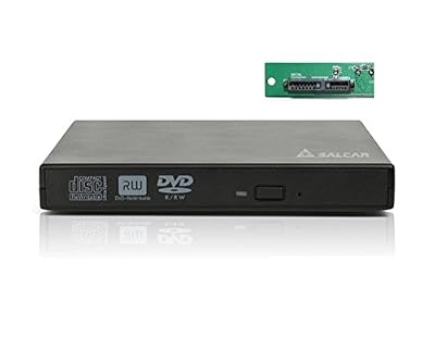 Salcar - Boîtier Externe USB2.0 pour lecteur graveur CD/ DVD/ BluRay 12,7 mm d'épaisseur de l'interface SATA (Noir)