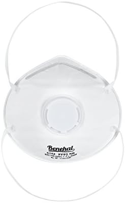 High Quality Fine Dust Mask FFP2 with Filter Valve (Pack of 15) Ideal for Commercial and Domestic Use Mouth Mask Half Mask Provides Perfect Protection from Dust, Smoke and Moisture Mist (Aerosols) Threshold up to 10 Times for Particles Protective Mask in White/Black