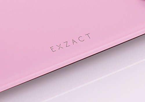 EXZACT Mini Körperanalysewaage/ Tragbare Elektronische Personenwaage/ Körperfettwaage/ Digitale Personenwaagen – Fett / Trink / Muskel / Knochen – 1.7 cm Dicke (Ultra Slim) – 12 Anwenderspeicher – 150 kg / 330 lb (Rosa) - 6