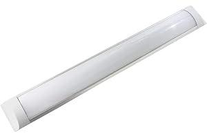 VETRINE IN RETE Vetrineinrete® Plafoniera led slim sottopensile tubo neon 9 19 28 38 watt 30 60 90 120 cm luce calda 3000 k per soffitto mensole ripiani (90cm 28w) P92