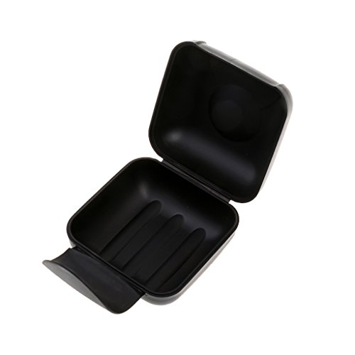 MagiDeal Reisen Camping Zu Hause Seifendose Seifenbox Dusche Badezimmer Seifenschale – Schwarz - 7