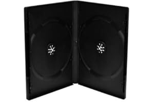 PRODYE MediaRange Boîte double DVD, 14 mm, Noir, 100 pièces - Plastique - Sécurité avec système de bouton poussoir - Pour CDs et DVDs
