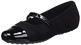 Obermaterial: Synthetik Geox Mädchen JR Piuma Ballerine B Geschlossene Ballerinas, Schwarz (Black/Bordeaux C0241), 37 EU