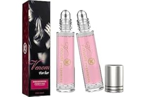 JESSHINY 2pcs Venom pheromone perfume for women, Collagen Boost Anti-aging Daily Serum roll-on pheromone infused essential oil perfume cologne for women to attract men (Pink)